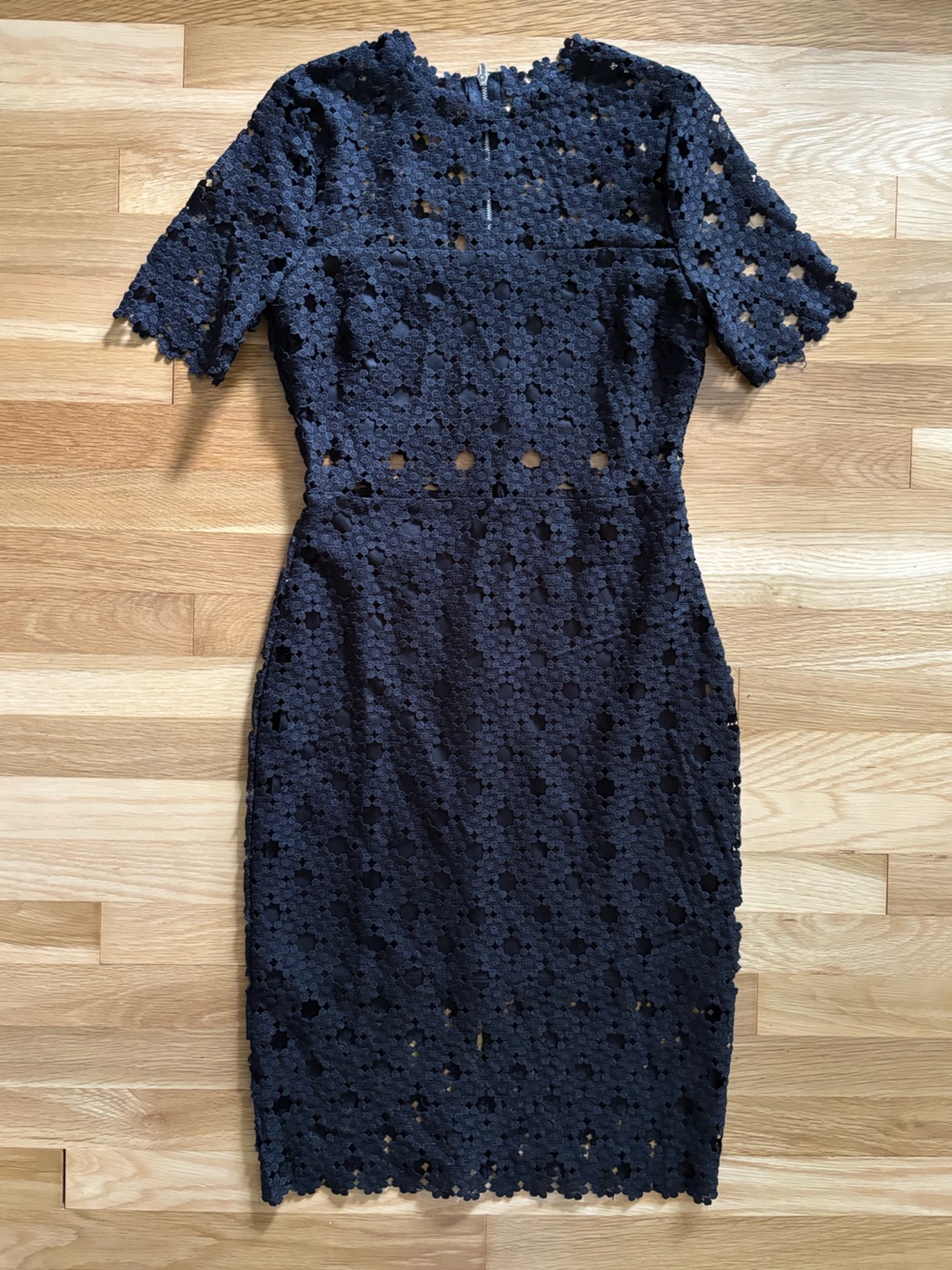 Lulu’s Heartfelt Black Lace Bodycon Midi Dress